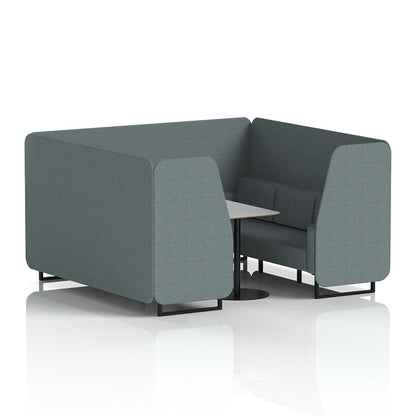Brixworth Booth in Single Tone - 6 Seater with Grey Table