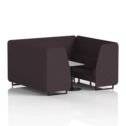 Brixworth Booth in Single Tone - 6 Seater with Grey Table