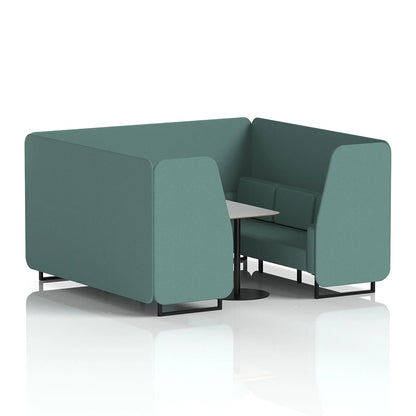 Brixworth Booth in Single Tone - 6 Seater with Grey Table