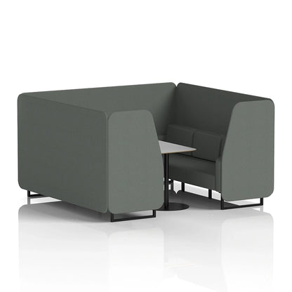 Brixworth Booth in Single Tone - 6 Seater with Grey Table