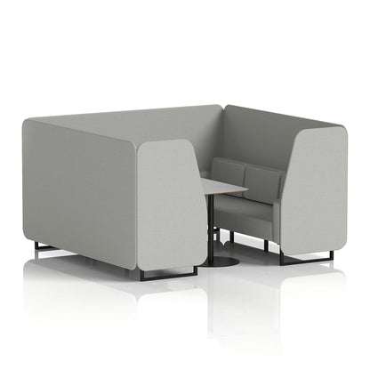Brixworth Booth in Single Tone - 6 Seater with Grey Table