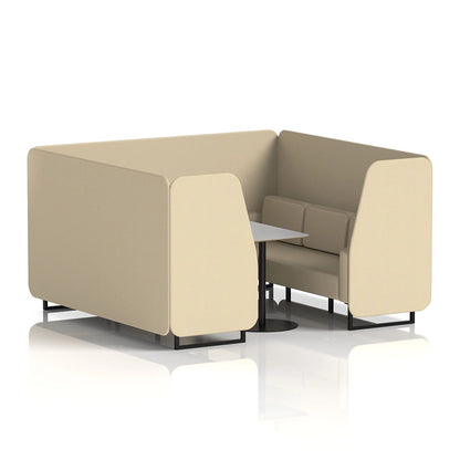 Brixworth Booth in Single Tone - 6 Seater with Grey Table