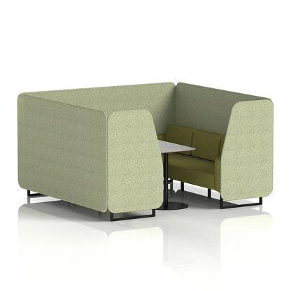 Brixworth Booth in Two Tone - 6 Seater with Grey Table