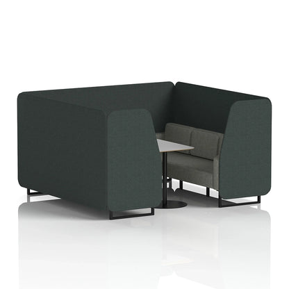Brixworth Booth in Two Tone - 6 Seater with Grey Table