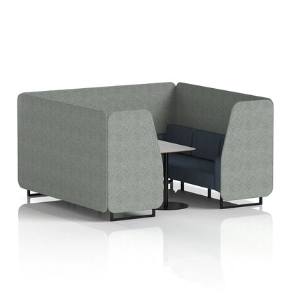 Brixworth Booth in Two Tone - 6 Seater with Grey Table