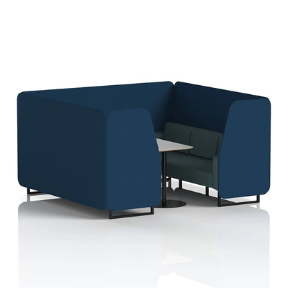 Brixworth Booth in Two Tone - 6 Seater with Grey Table