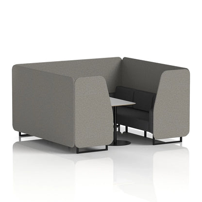 Brixworth Booth in Two Tone - 6 Seater with Grey Table