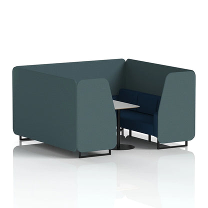 Brixworth Booth in Two Tone - 6 Seater with Grey Table
