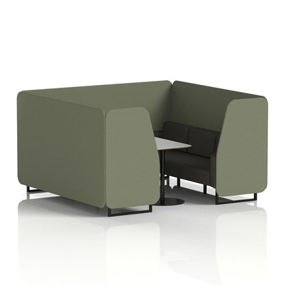 Brixworth Booth in Two Tone - 6 Seater with Grey Table