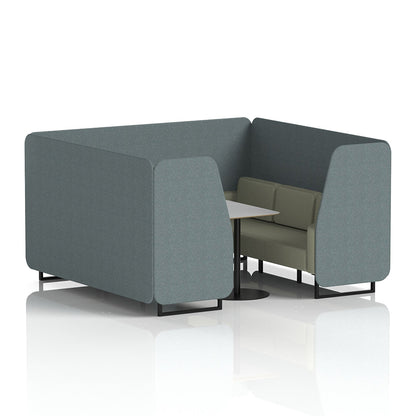 Brixworth Booth in Two Tone - 6 Seater with Grey Table