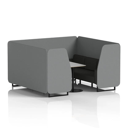 Brixworth Booth in Two Tone - 6 Seater with Grey Table