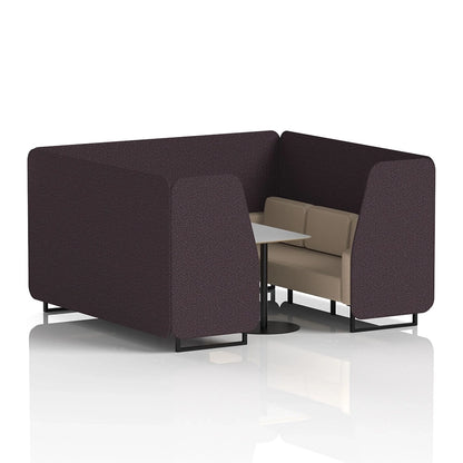 Brixworth Booth in Two Tone - 6 Seater with Grey Table