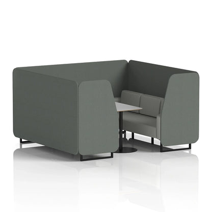 Brixworth Booth in Two Tone - 6 Seater with Grey Table