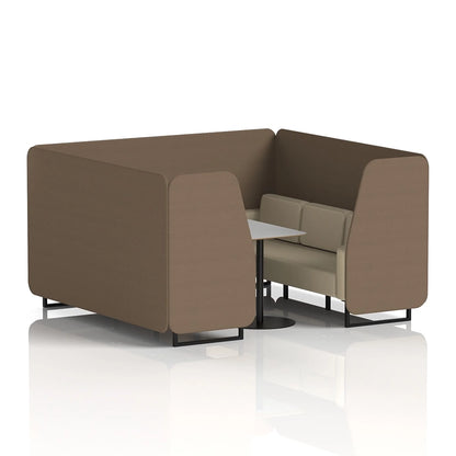 Brixworth Booth in Two Tone - 6 Seater with Grey Table