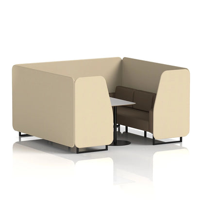 Brixworth Booth in Two Tone - 6 Seater with Grey Table