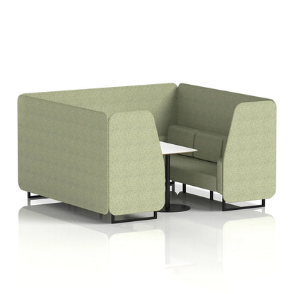 Brixworth Booth in Single Tone - 6 Seater with White Table