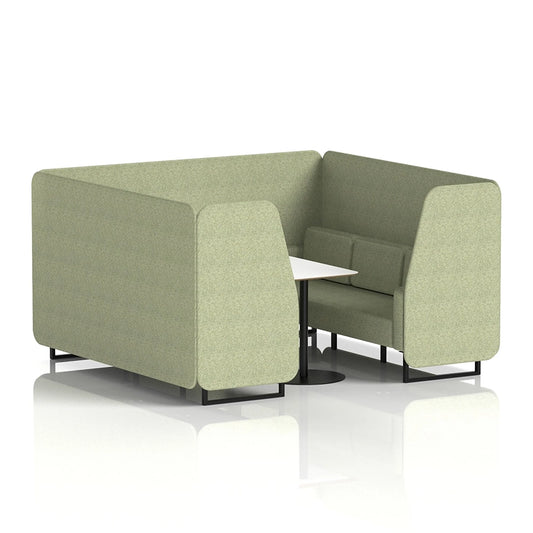 Brixworth Booth in Single Tone - 6 Seater with White Table