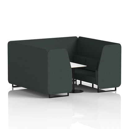 Brixworth Booth in Single Tone - 6 Seater with White Table
