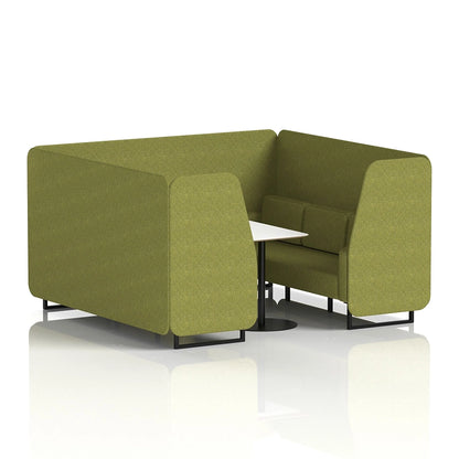 Brixworth Booth in Single Tone - 6 Seater with White Table