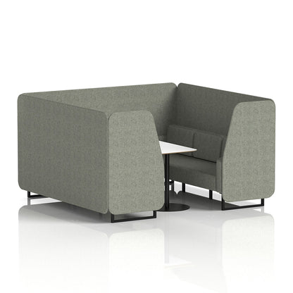 Brixworth Booth in Single Tone - 6 Seater with White Table