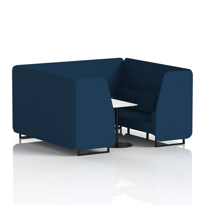 Brixworth Booth in Single Tone - 6 Seater with White Table