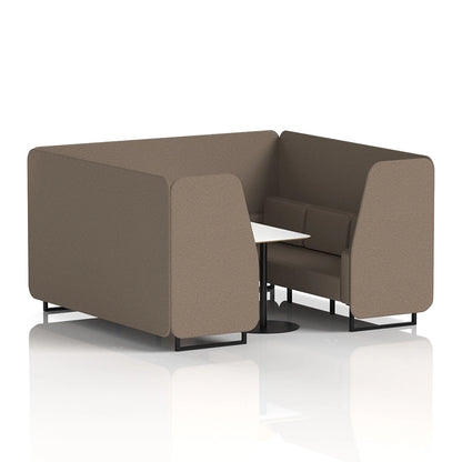 Brixworth Booth in Single Tone - 6 Seater with White Table