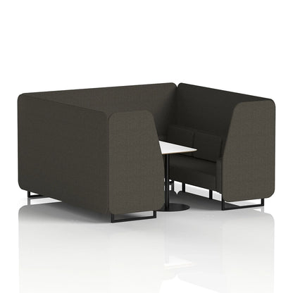 Brixworth Booth in Single Tone - 6 Seater with White Table