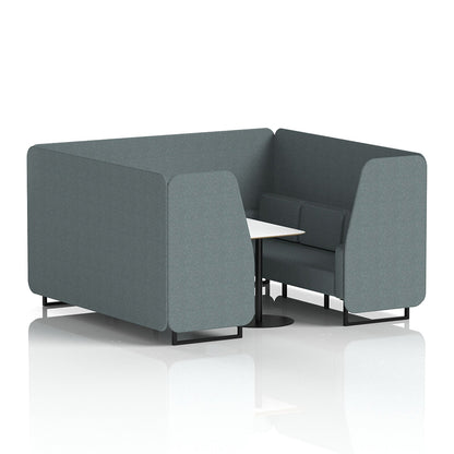 Brixworth Booth in Single Tone - 6 Seater with White Table