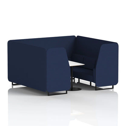 Brixworth Booth in Single Tone - 6 Seater with White Table