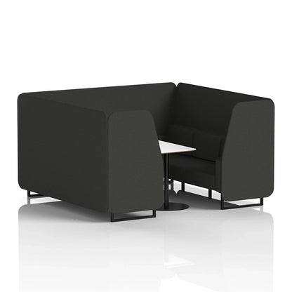 Brixworth Booth in Single Tone - 6 Seater with White Table