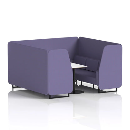 Brixworth Booth in Single Tone - 6 Seater with White Table