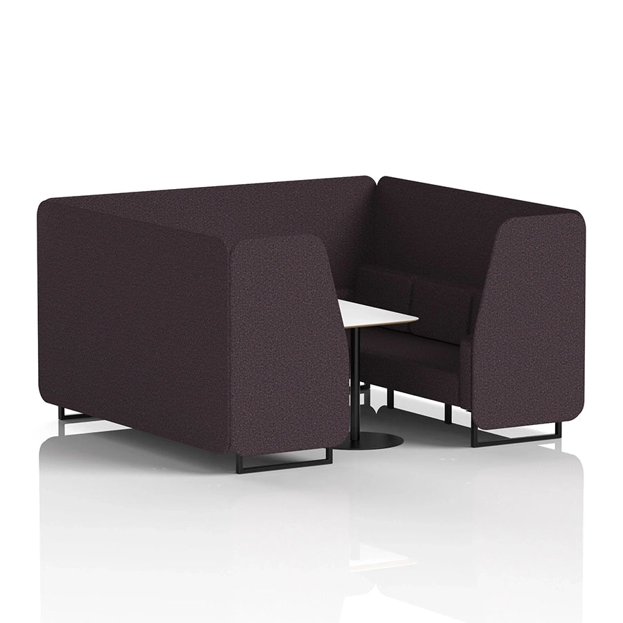 Brixworth Booth in Single Tone - 6 Seater with White Table
