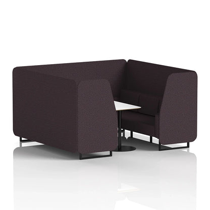 Brixworth Booth in Single Tone - 6 Seater with White Table
