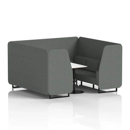 Brixworth Booth in Single Tone - 6 Seater with White Table