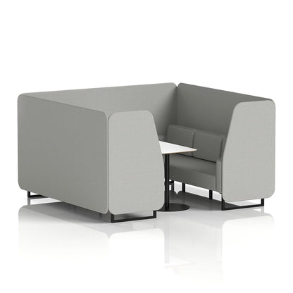 Brixworth Booth in Single Tone - 6 Seater with White Table
