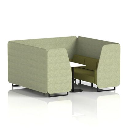 Brixworth Booth in Two Tone - 6 Seater with White Table