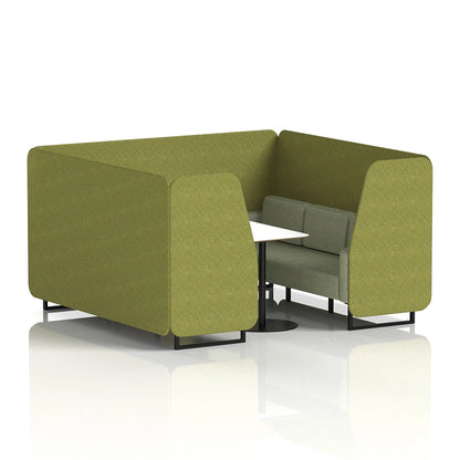 Brixworth Booth in Two Tone - 6 Seater with White Table
