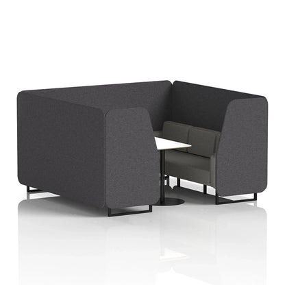Brixworth Booth in Two Tone - 6 Seater with White Table