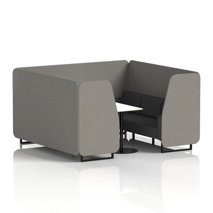 Brixworth Booth in Two Tone - 6 Seater with White Table