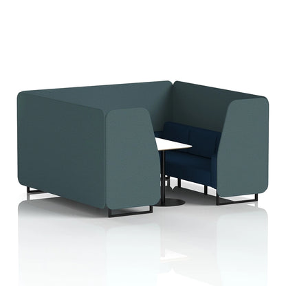Brixworth Booth in Two Tone - 6 Seater with White Table