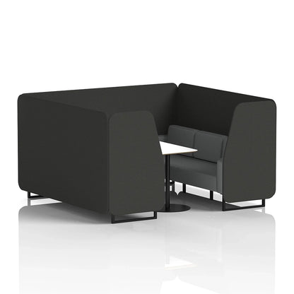 Brixworth Booth in Two Tone - 6 Seater with White Table