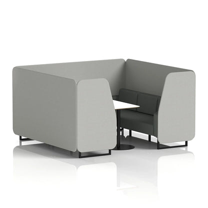 Brixworth Booth in Two Tone - 6 Seater with White Table