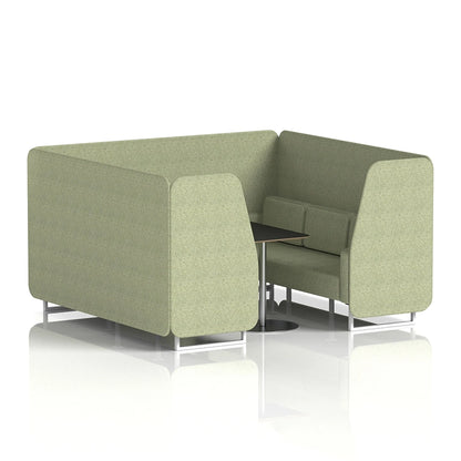 Brixworth Booth in Single Tone - 6 Seater with Black Table