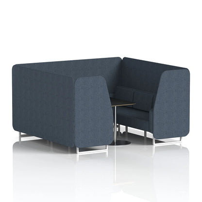Brixworth Booth in Single Tone - 6 Seater with Black Table