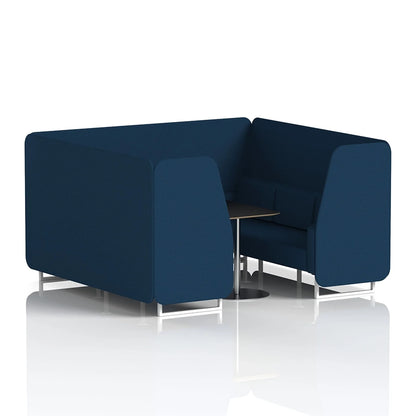 Brixworth Booth in Single Tone - 6 Seater with Black Table