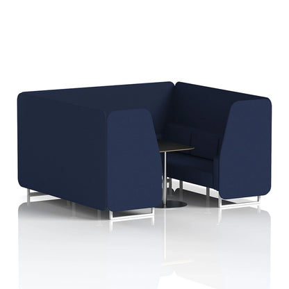 Brixworth Booth in Single Tone - 6 Seater with Black Table
