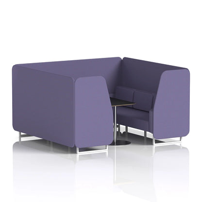 Brixworth Booth in Single Tone - 6 Seater with Black Table