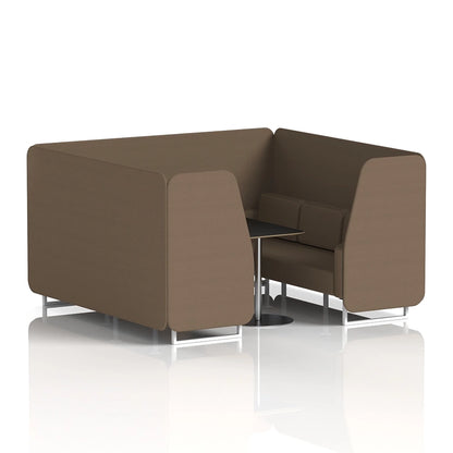 Brixworth Booth in Single Tone - 6 Seater with Black Table