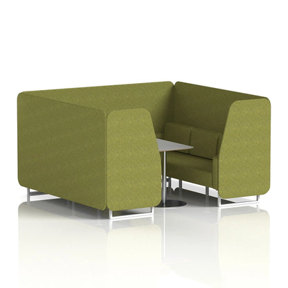 Brixworth Booth in Single Tone - 6 Seater with Grey Table