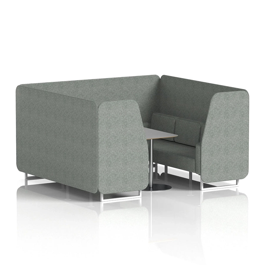 Brixworth Booth in Single Tone - 6 Seater with Grey Table